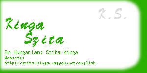 kinga szita business card